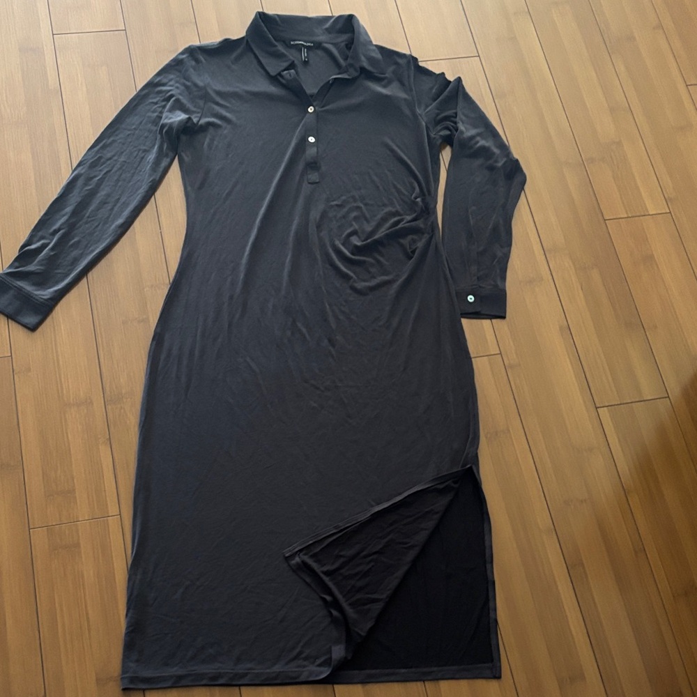 BCBGMaxAzria Dark Gray Long Sleeve Dress